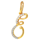 Подвеска золотая 818-00952-10-00-20-04 "Е" | Подвеска золотая 818-00952-10-00-20-04 "Е" купить по цене 11689 руб. в ювелирном магазине ⭐️ «Золотая Подкова»