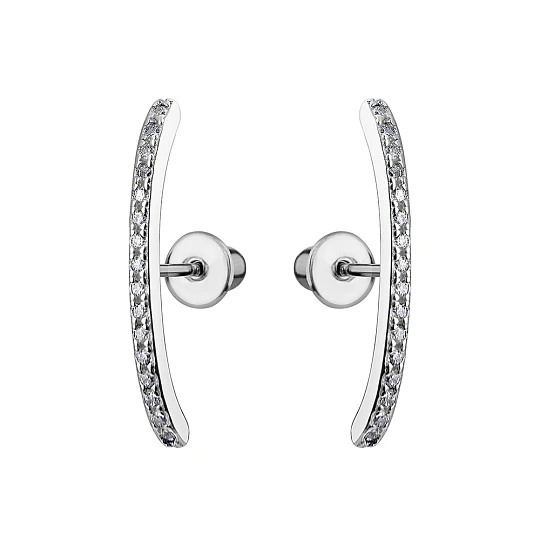 Серьги серебряные G1-LU-10063 | Пусеты гвоздики и пусеты винтовые серьги купить по выгодной цене в ювелирном магазине ⭐️ «Золотая Подкова»