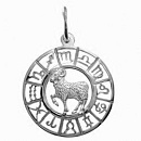 Подвеска серебряная 8408с овен | Подвеска серебряная 8408с овен купить по цене 736 руб. в ювелирном магазине ⭐️ «Золотая Подкова»
