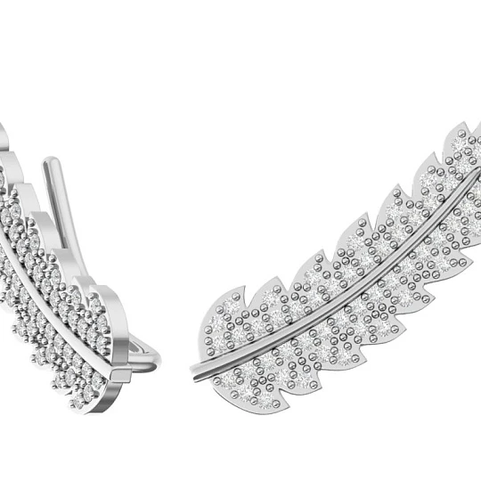 Серьги серебряные 0201621-00775 | Зажимы серьги купить по выгодной цене в ювелирном магазине ⭐️ «Золотая Подкова»