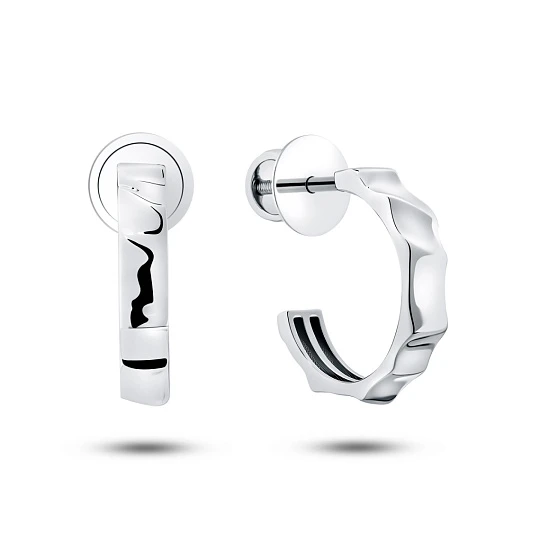 Серьги серебряные 01194-20-090101-00 | Пусеты винтовые серьги купить по выгодной цене в ювелирном магазине ⭐️ «Золотая Подкова»