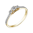 Кольцо золотое 15356-300 | Кольцо золотое 15356-300 купить по цене 105446 руб. в ювелирном магазине ⭐️ «Золотая Подкова»