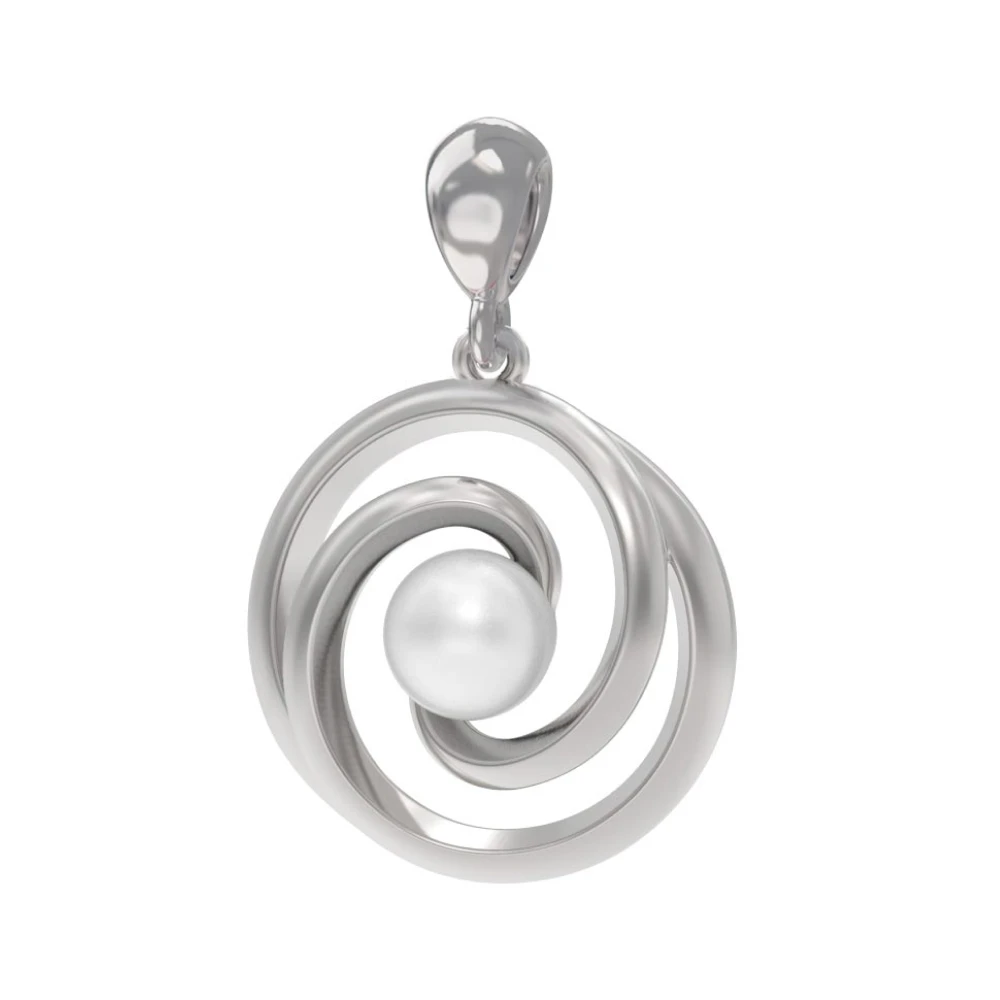 Подвеска серебряная 1037203-01250-2S | Подвески и кулоны с жемчугом купить по выгодной цене в ювелирном магазине ⭐️ «Золотая Подкова»