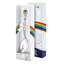 Ложка Ag 773ЛЖ05808 серый поз. Собачка | Ложка Ag 773ЛЖ05808 серый поз. Собачка купить по цене 10809 руб. в ювелирном магазине ⭐️ «Золотая Подкова»