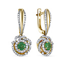 Серьги золотые 24338-301 | Серьги золотые 24338-301 купить по цене 229045 руб. в ювелирном магазине ⭐️ «Золотая Подкова»