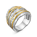 Кольцо серебряное К-11-0263W поз. | Кольцо серебряное К-11-0263W поз. купить по цене 21230 руб. в ювелирном магазине ⭐️ «Золотая Подкова»