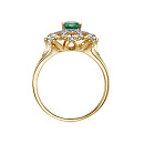 Кольцо золотое 14344-301 | Кольцо золотое 14344-301 купить по цене 139986 руб. в ювелирном магазине ⭐️ «Золотая Подкова»