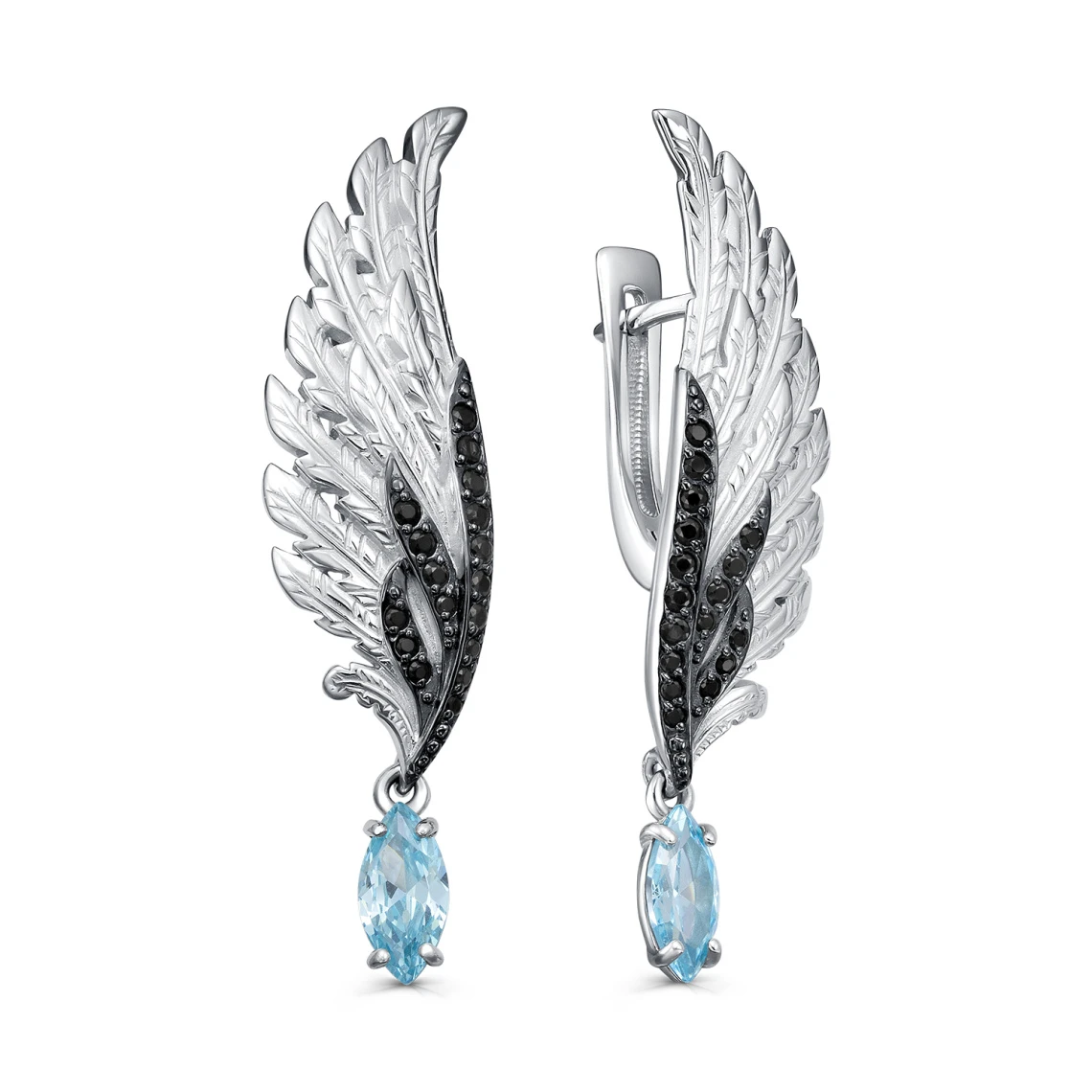 Серьги серебряные 12-682-41089 | Английский замок серьги купить по выгодной цене в ювелирном магазине ⭐️ «Золотая Подкова»