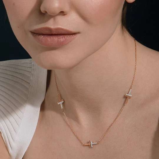 Колье золотое 025808-1102