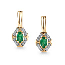 Серьги золотые 25941-301 | Серьги золотые 25941-301 купить по цене 93143 руб. в ювелирном магазине ⭐️ «Золотая Подкова»