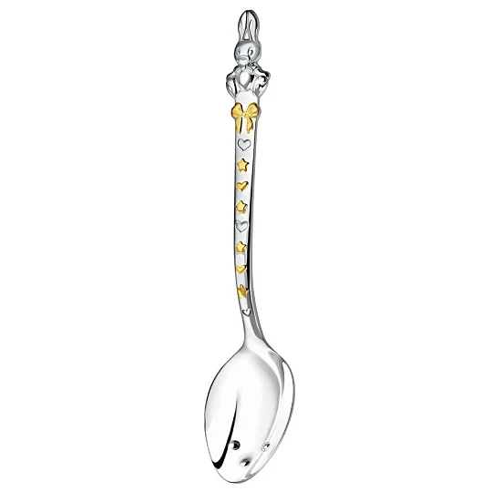Ложка Ag 1181ЛЖ05802 поз. Зайка | Посуда купить по выгодной цене в ювелирном магазине ⭐️ «Золотая Подкова»