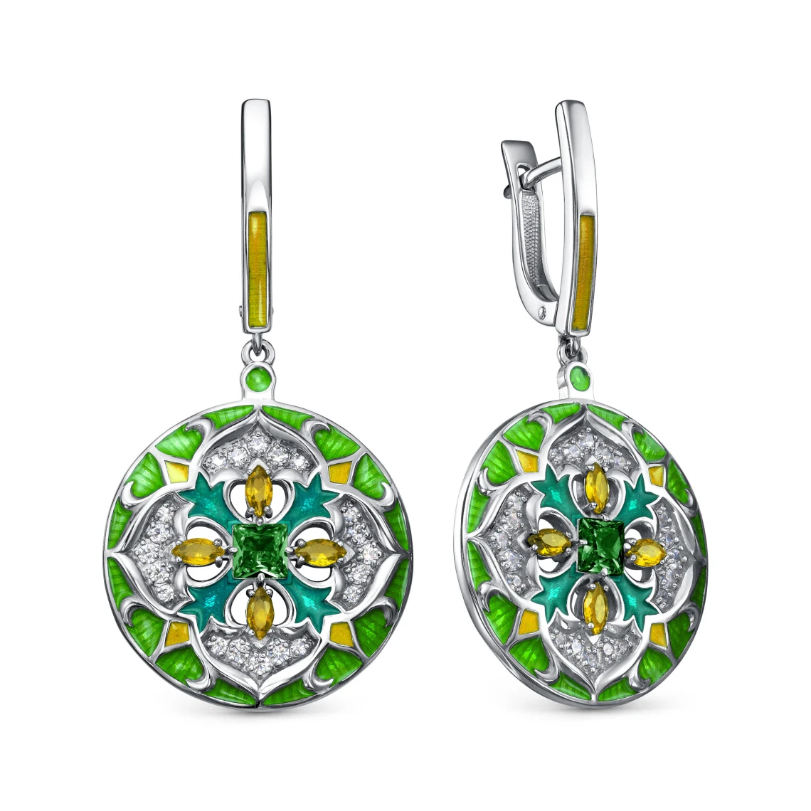 Серьги серебряные 12-797-0190 | Английский замок серьги купить по выгодной цене в ювелирном магазине ⭐️ «Золотая Подкова»