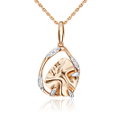 Подвеска золотая 03-3410-00-201-1110 | Подвеска золотая 03-3410-00-201-1110 купить по цене 33844 руб. в ювелирном магазине ⭐️ «Золотая Подкова»