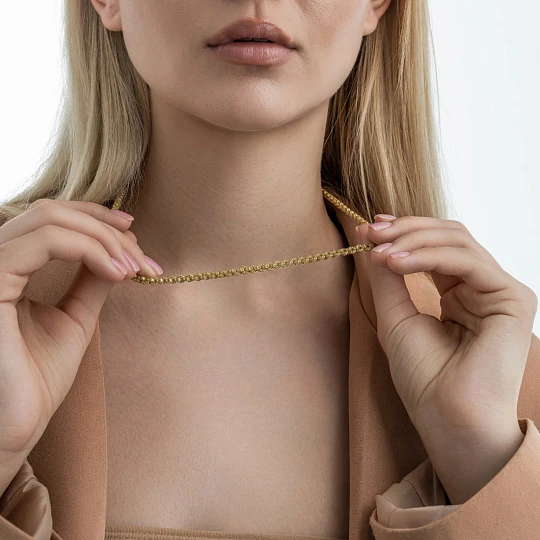 Цепь золотая 0105078 | Золотые цепи купить по выгодной цене в ювелирном магазине ⭐️ «Золотая Подкова»