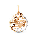 Подвеска золотая 101178-1102 "Рыбы" | Подвеска золотая 101178-1102 "Рыбы" купить по цене 21154 руб. в ювелирном магазине ⭐️ «Золотая Подкова»