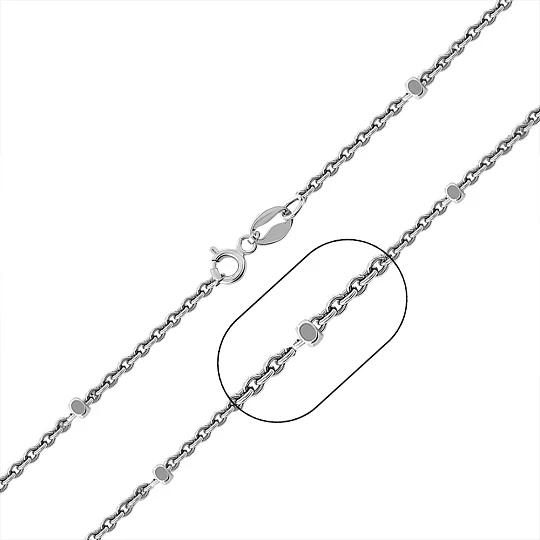 Цепь серебряная 0782R210255L45 | Серебряные цепи купить по выгодной цене в ювелирном магазине ⭐️ «Золотая Подкова»