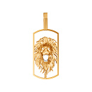 Подвеска золотая Т140032 "Лев" | Подвеска золотая Т140032 "Лев" купить по цене 84825 руб. в ювелирном магазине ⭐️ «Золотая Подкова»
