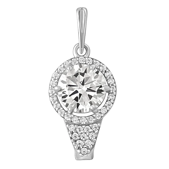 Подвеска серебряная 85357с | Подвески и кулоны с фианитом купить по выгодной цене в ювелирном магазине ⭐️ «Золотая Подкова» Подвеска серебряная 85357с | Подвески и кулоны с фианитом купить по выгодной цене в ювелирном магазине ⭐️ «Золотая Подкова»