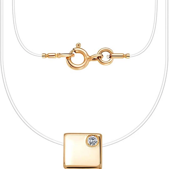 Колье золотое Кл110-1647-40,0Бр | Колье с бриллиантами купить по выгодной цене в ювелирном магазине ⭐️ «Золотая Подкова»