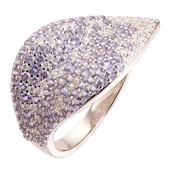 Кольцо серебряное CZ-R03221-X-W-X-X-M1 | Кольца с фианитом купить по выгодной цене в ювелирном магазине ⭐️ «Золотая Подкова»