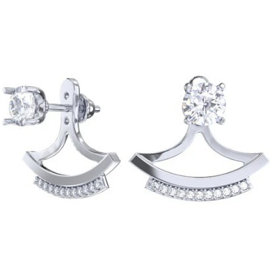 Серьги серебряные 6001771-00775 | Пусеты гвоздики серьги купить по выгодной цене в ювелирном магазине ⭐️ «Золотая Подкова»