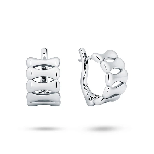 Серьги серебряные 01011-20-090101-00 | Серьги без вставок купить по выгодной цене в ювелирном магазине ⭐️ «Золотая Подкова»