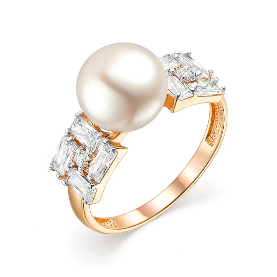 Кольцо золотое 11803232 | Ювелирные изделия С жемчугом купить по выгодной цене в ювелирном магазине ⭐️ «Золотая Подкова»