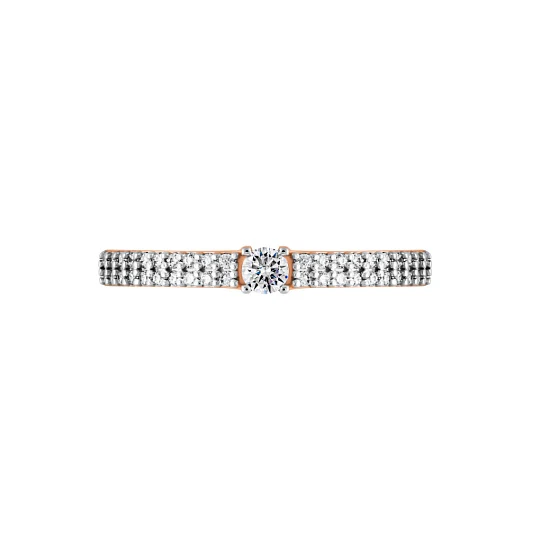 Кольцо из золота с фианитами