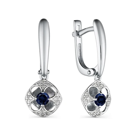 Серьги из золота с сапфирами