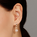 Серьги золотые 24418-100 | Серьги золотые 24418-100 купить по цене 209538 руб. в ювелирном магазине ⭐️ «Золотая Подкова»