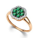 Кольцо золотое 15977-101 | Кольцо золотое 15977-101 купить по цене 80167 руб. в ювелирном магазине ⭐️ «Золотая Подкова»