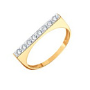 Кольцо золотое Т14201Б341 | Кольцо золотое Т14201Б341 купить по цене 43425 руб. в ювелирном магазине ⭐️ «Золотая Подкова»