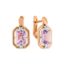 Серьги золотые 21804874Амет. | Серьги золотые 21804874Амет. купить по цене 47257 руб. в ювелирном магазине ⭐️ «Золотая Подкова»