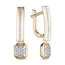 Серьги золотые 25741-100 | Серьги золотые 25741-100 купить по цене 142526 руб. в ювелирном магазине ⭐️ «Золотая Подкова»