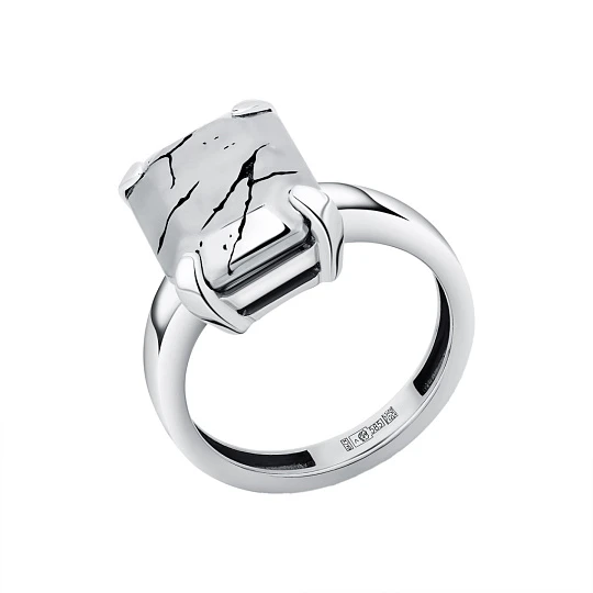 Кольцо серебряное 00941-10-090101-00 | Женские серебряные кольца купить по выгодной цене в ювелирном магазине ⭐️ «Золотая Подкова»