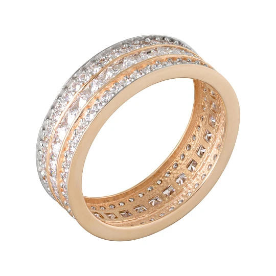 Кольцо золотое 802-01206-10-00-20-00 | Кольца дорожка купить по выгодной цене в ювелирном магазине ⭐️ «Золотая Подкова»