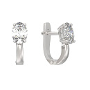 Серьги серебряные 1045972-01210 | Серьги серебряные 1045972-01210 купить по цене 4106 руб. в ювелирном магазине ⭐️ «Золотая Подкова»