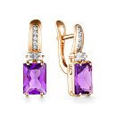 Серьги золотые 21802891Амет. | Серьги золотые 21802891Амет. купить по цене 47362 руб. в ювелирном магазине ⭐️ «Золотая Подкова»