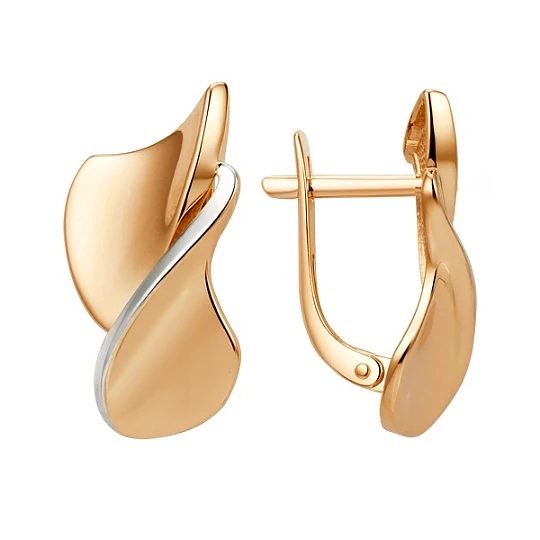 Серьги золотые 010042-1002 | Серьги без вставок купить по выгодной цене в ювелирном магазине ⭐️ «Золотая Подкова»