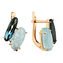 Серьги золотые 2690538 Аквамарин Топаз | Серьги золотые 2690538 Аквамарин Топаз купить по цене 97256 руб. в ювелирном магазине ⭐️ «Золотая Подкова»