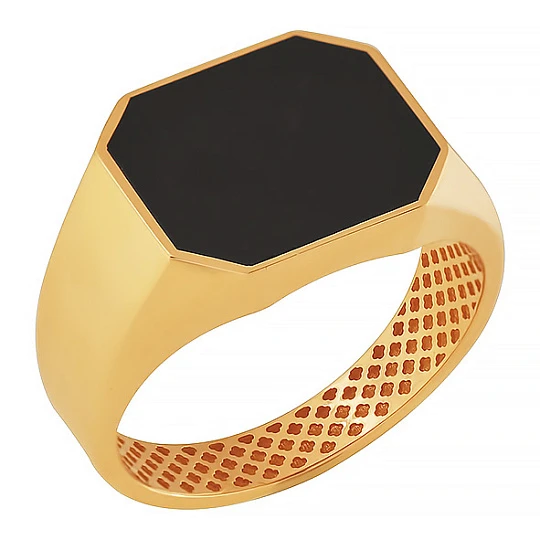 Кольцо золотое 901-00457-10-00-12-00 | Печатки кольца купить по выгодной цене в ювелирном магазине ⭐️ «Золотая Подкова»