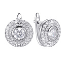 Серьги серебряные CZ-E01748-X-W-W-X-W | Серьги серебряные CZ-E01748-X-W-W-X-W купить по цене 5101 руб. в ювелирном магазине ⭐️ «Золотая Подкова»