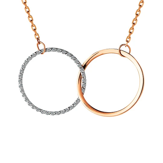 Колье золотое 015008-1102 | Подвески колье купить по выгодной цене в ювелирном магазине ⭐️ «Золотая Подкова»