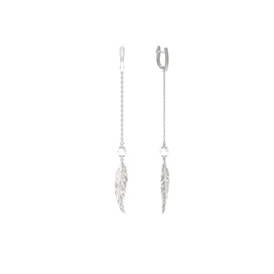 Серьги серебряные 1041562-01250-2S | Ювелирные изделия в сети Золотая Подкова