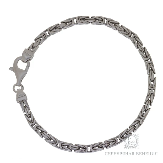 Браслет серебряный 3204R080L19 | Ювелирные изделия Мужские серебряные купить по выгодной цене в ювелирном магазине ⭐️ «Золотая Подкова»