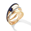 Кольцо золотое 15812-102 | Кольцо золотое 15812-102 купить по цене 141176 руб. в ювелирном магазине ⭐️ «Золотая Подкова»