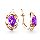 Серьги золотые 20390046 Аметист | Серьги золотые 20390046 Аметист купить по цене 72709 руб. в ювелирном магазине ⭐️ «Золотая Подкова»