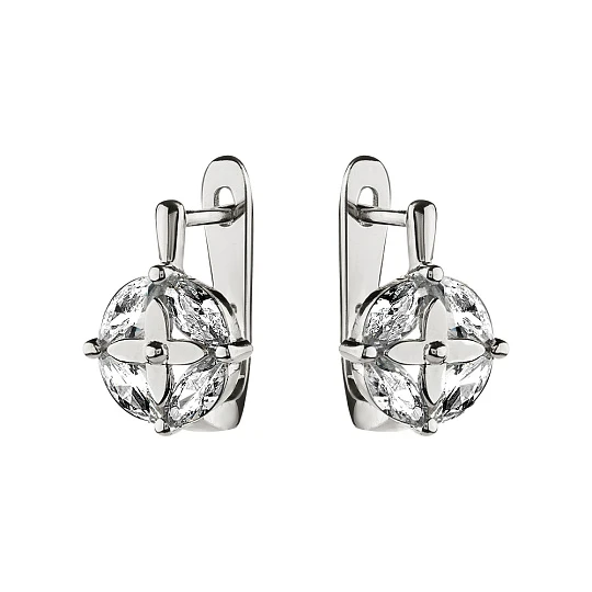 Серьги серебряные CAS4565E LV | Ювелирные изделия в сети Золотая Подкова