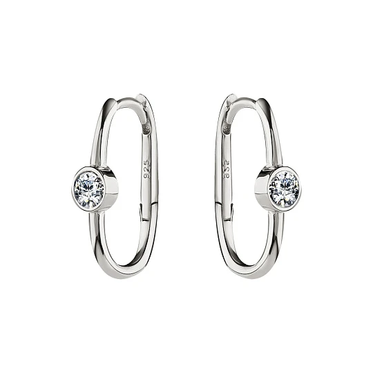 Серьги серебряные SET19718E | Конго серьги купить по выгодной цене в ювелирном магазине ⭐️ «Золотая Подкова»