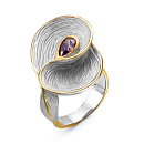 Кольцо серебряное К-11-0160W6 поз. | Кольцо серебряное К-11-0160W6 поз. купить по цене 22771 руб. в ювелирном магазине ⭐️ «Золотая Подкова»